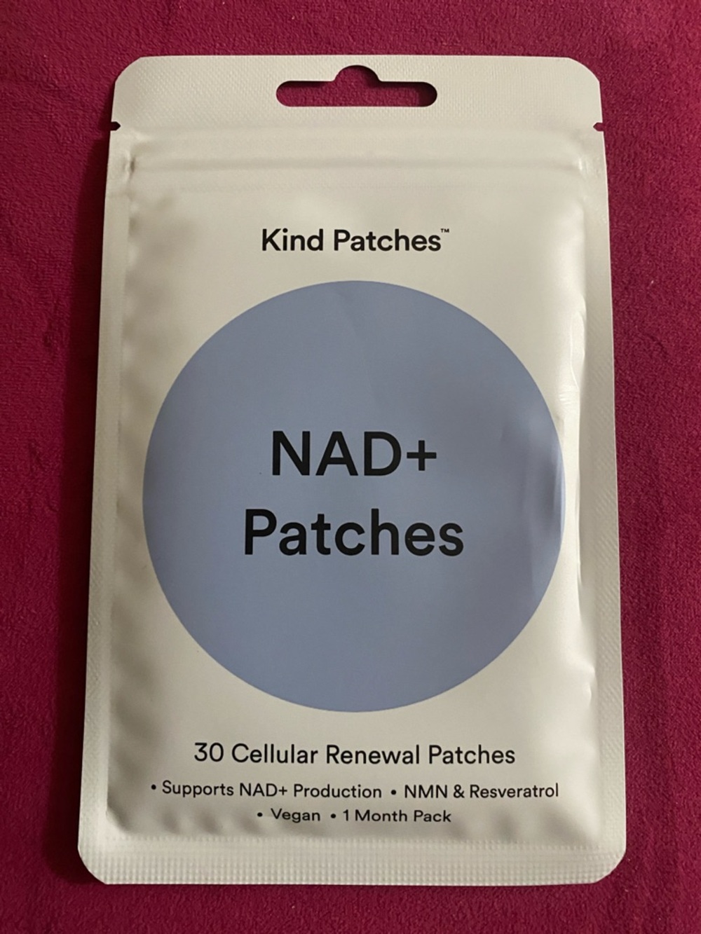 Kind Patches NAD+ Support Patches - Light Blue & White Pack